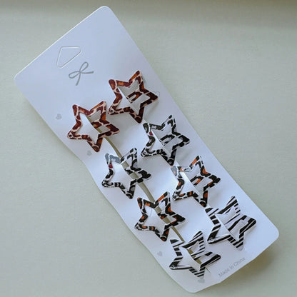 8 Piece Leopard Print Hair Clips Set for Women - Smarsty