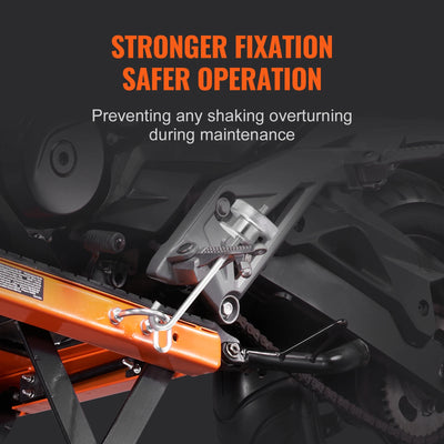 SucceBuy Hydraulic Motorcycle Lift Table 350 LBS Motorcycle Scissor Jack Lift Hydraulic Foot-Operated Jack Stand for Dirt Bike