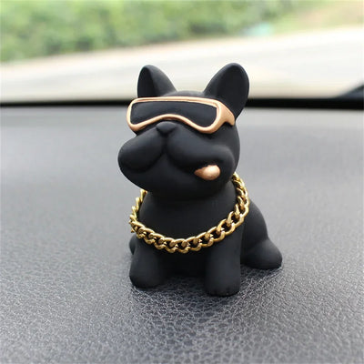 Wear Resistant Bulldog Resin Car Dashboard Ornament - Smarsty