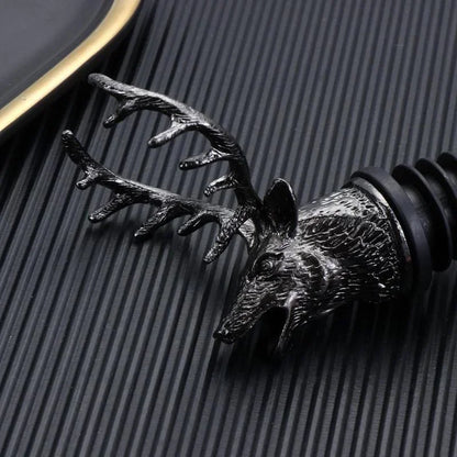Zinc Alloy Deer Head Wine Pourer and Stopper - Smarsty