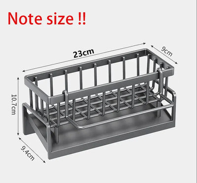 Kitchen Sink Drain Rack Organizer ABS Plastic Self-draining Sink Shelf Soap Sponge Holder Dishcloth Towel Rack filter basket by Smarsty