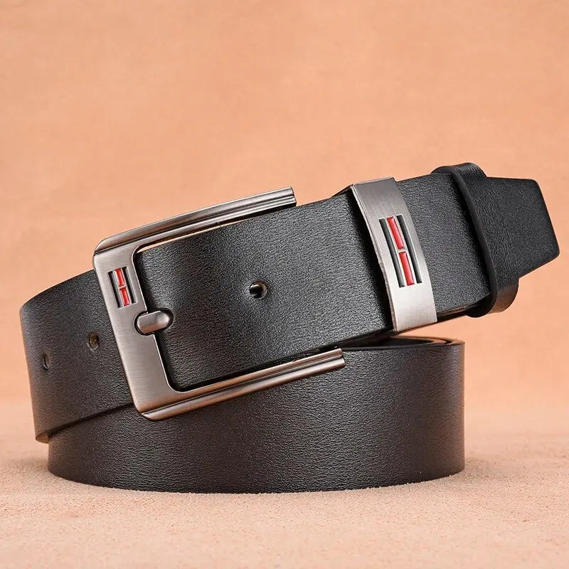 Genuine Leather Men’s Casual Belt High Quality Buckle - Smarsty