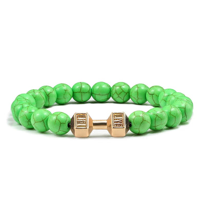 Natural Stone Dumbbell Bead Bracelet for Energy and Style - Smarsty