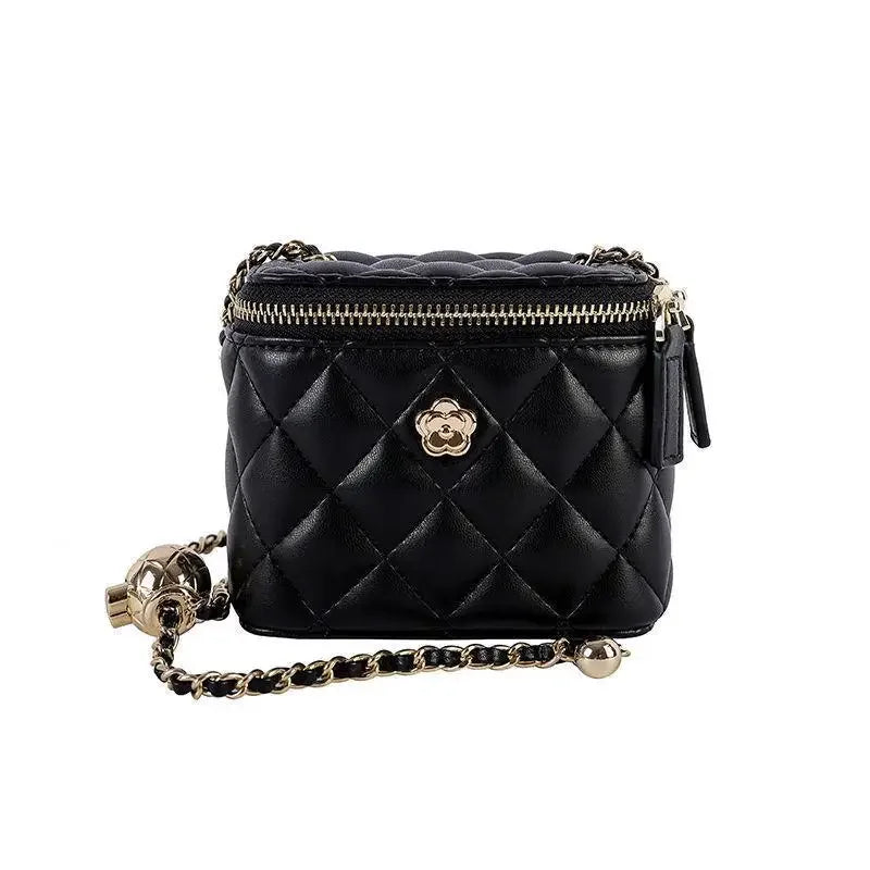 Mini Shoulder Bag Crossbody With Camellia Chain Box - Smarsty