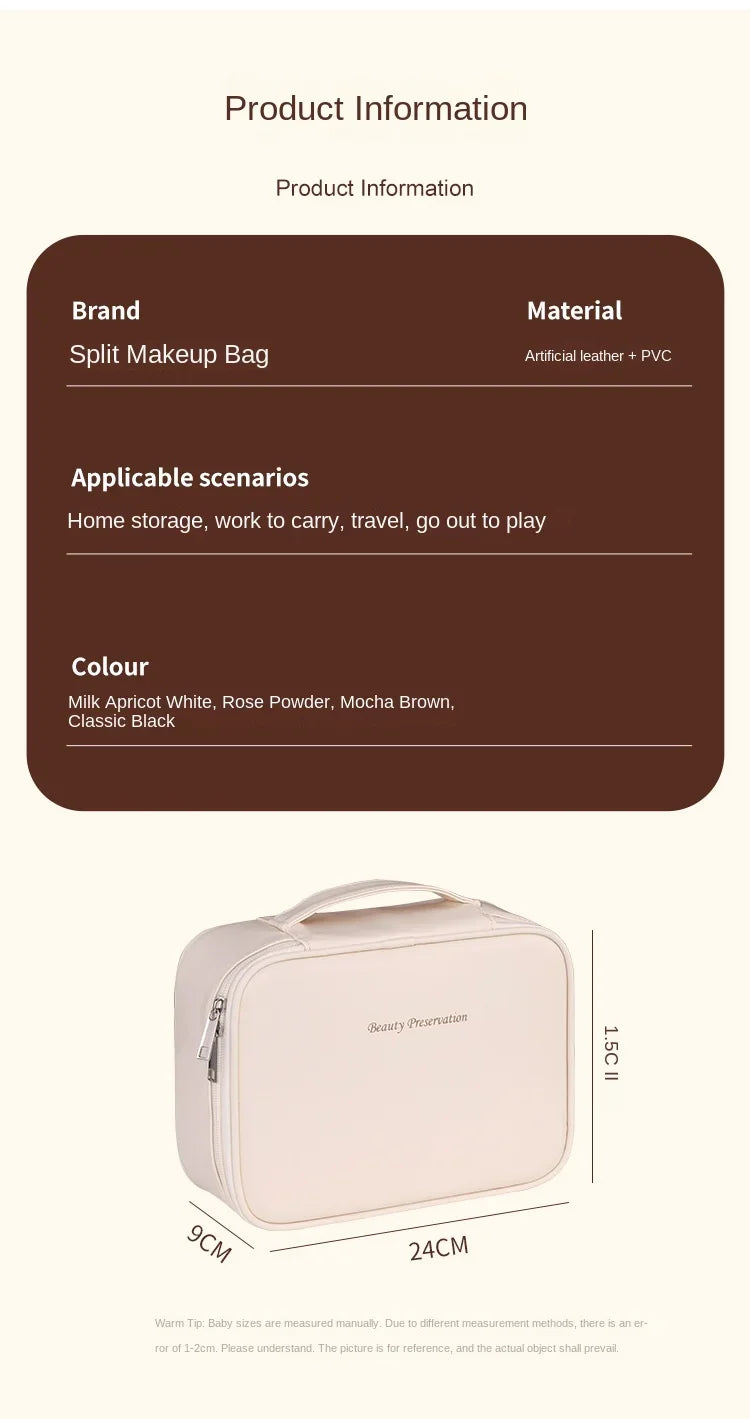 Luxury Makeup Bag With Large Capacity Travel Organizer - Smarsty