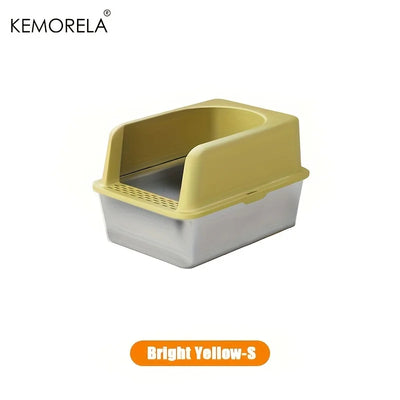 Large Stainless Steel Litter Box With Lid Odor Control - Smarsty