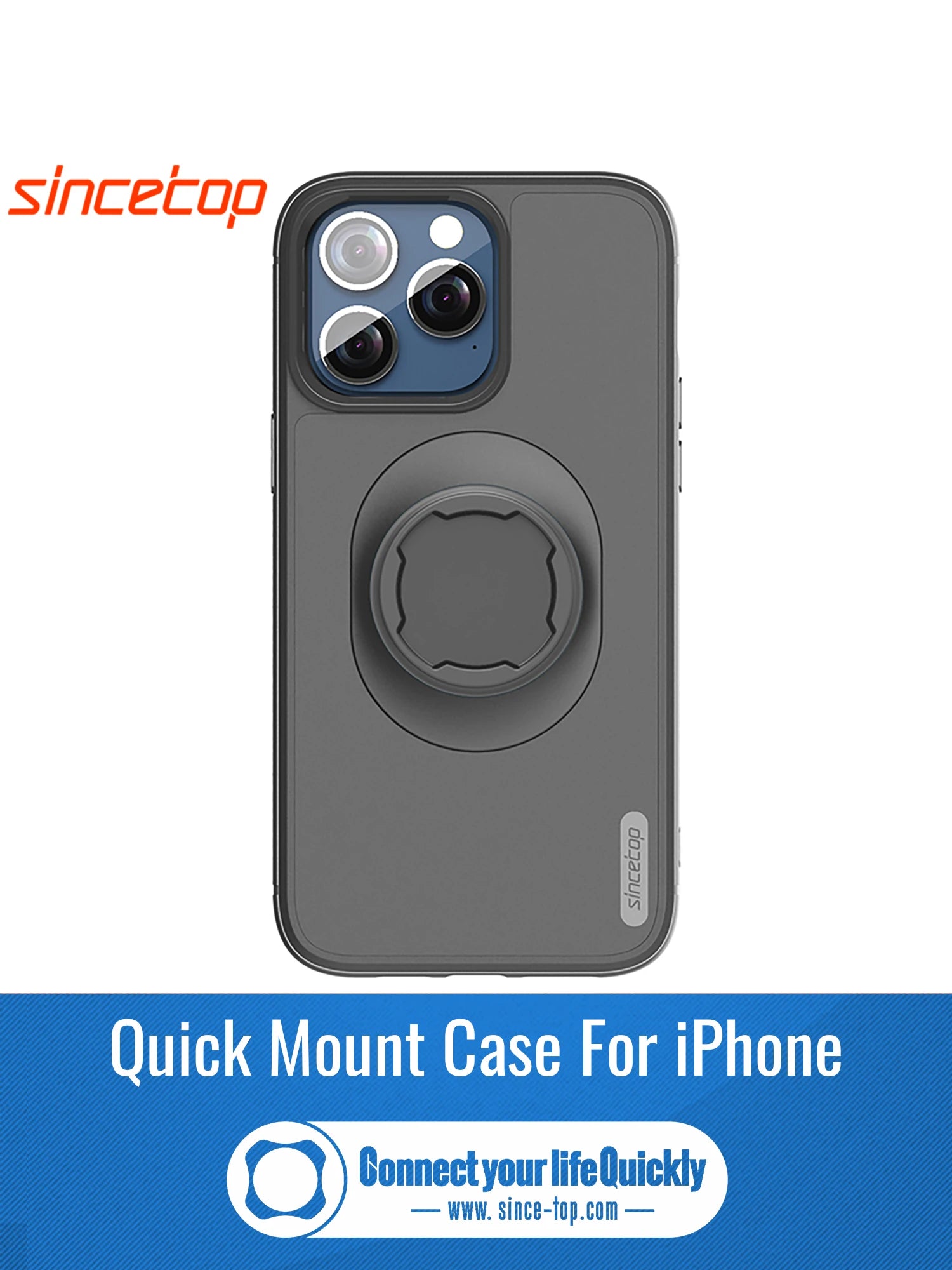 Smarsty iPhone Shockproof Case With Quad Style Bike Mount Locking -