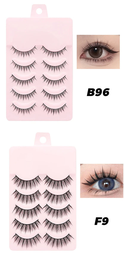 DINGSEN 5 Pairs Soft Natural Long False Eyelashes - Smarsty