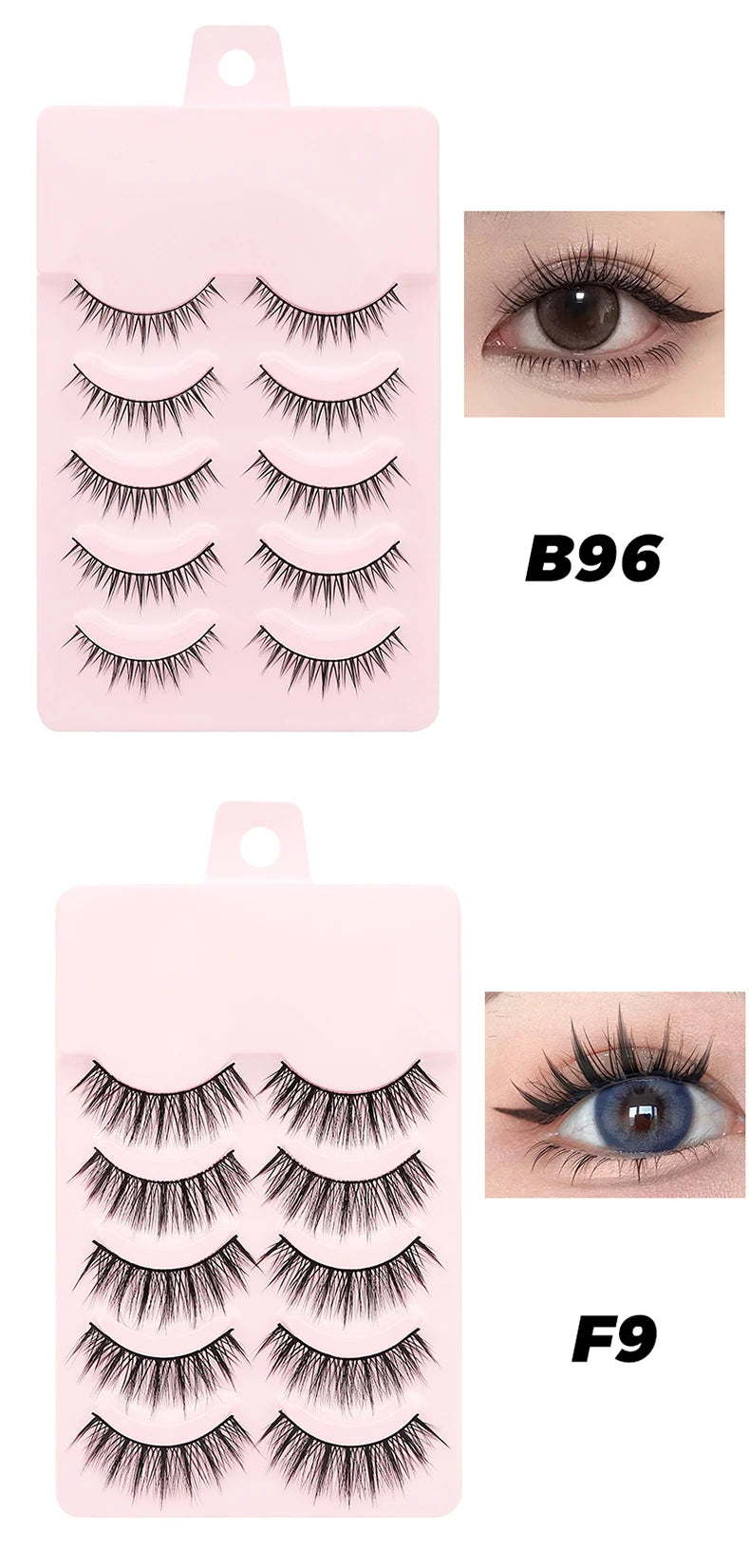 DINGSEN 5 Pairs Soft Natural Long False Eyelashes - Smarsty
