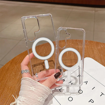 MagSafe Clear Acrylic Galaxy Phone Case Anti Fall Protection - Smarsty