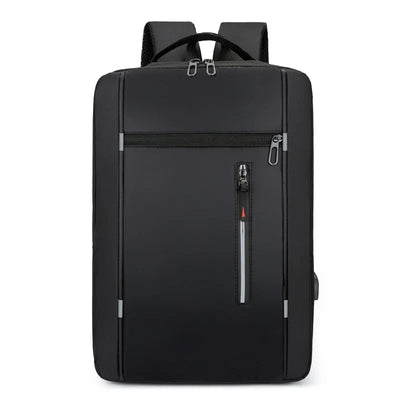 Men's Waterproof Oxford Laptop Backpack 15.6 Inch with USB Charging Port High Capacity Business Travel School Bag - Smarsty