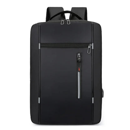 Men's Waterproof Oxford Laptop Backpack 15.6 Inch with USB Charging Port High Capacity Business Travel School Bag - Smarsty