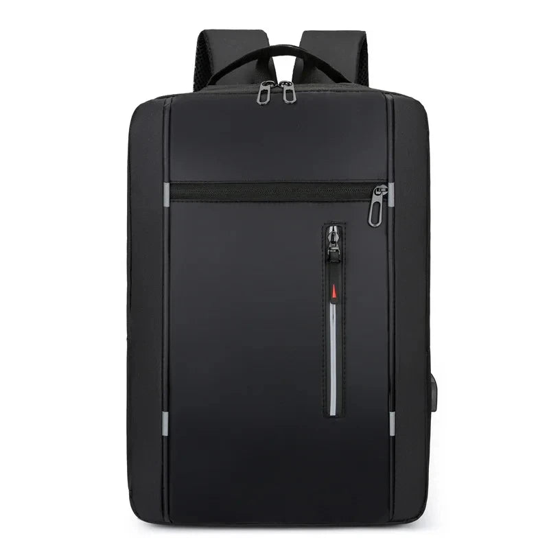 Men's Waterproof Oxford Laptop Backpack 15.6 Inch with USB Charging Port High Capacity Business Travel School Bag - Smarsty