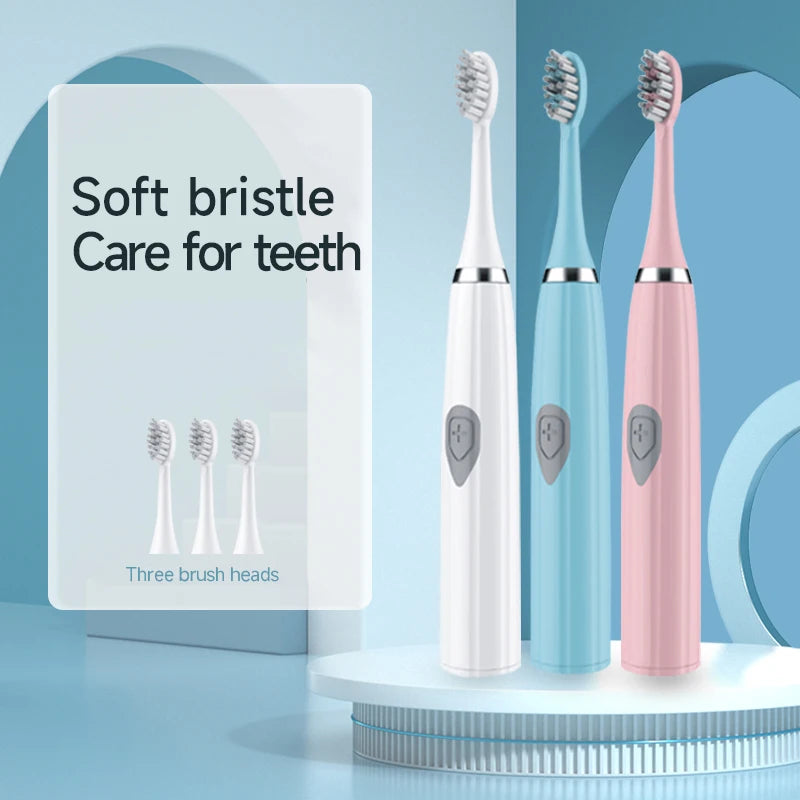 Electric Toothbrush for Adults with Soft Bristles Waterproof Design - Smarsty