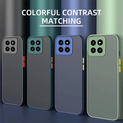 Shockproof Armor Phone Case 14 Pro Matte Durable Shield - Smarsty