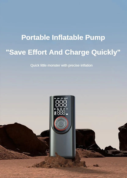 Portable Cordless Tire Inflator Pump Fast Inflate Car Bike - Smarsty