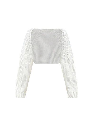 Shrug Raglan Sleeve Open Front Cardigan Elegant Solid Color Ribbed Knitted Cardigan For Spring & Fall Women's Clothing - Smarsty