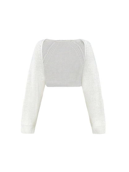 Shrug Raglan Sleeve Open Front Cardigan Elegant Solid Color Ribbed Knitted Cardigan For Spring & Fall Women's Clothing