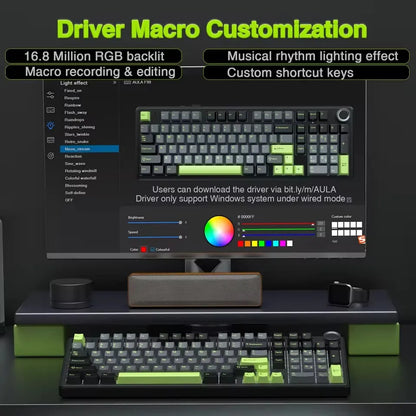 Gaming Mechanical Keyboard With Wireless Three Mode