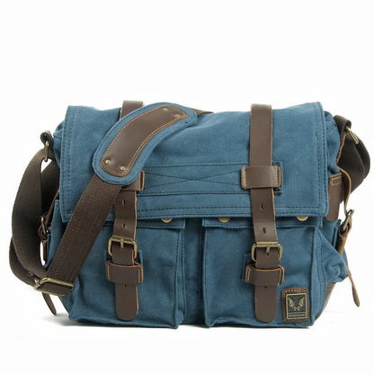Muchuan Canvas Leather Messenger Bag For Men Laptop Case - Smarsty