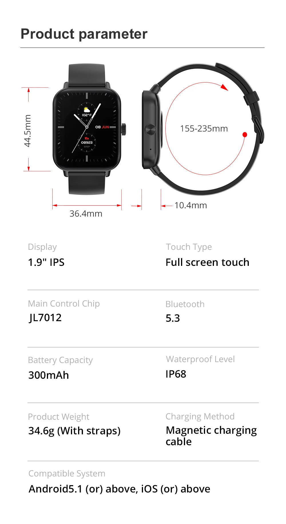 COLMI P81 Smart Watch with Voice Calling and Health Monitor - Smarsty