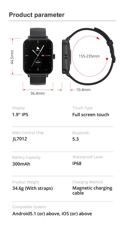 COLMI P81 Smart Watch with Voice Calling and Health Monitor - Smarsty