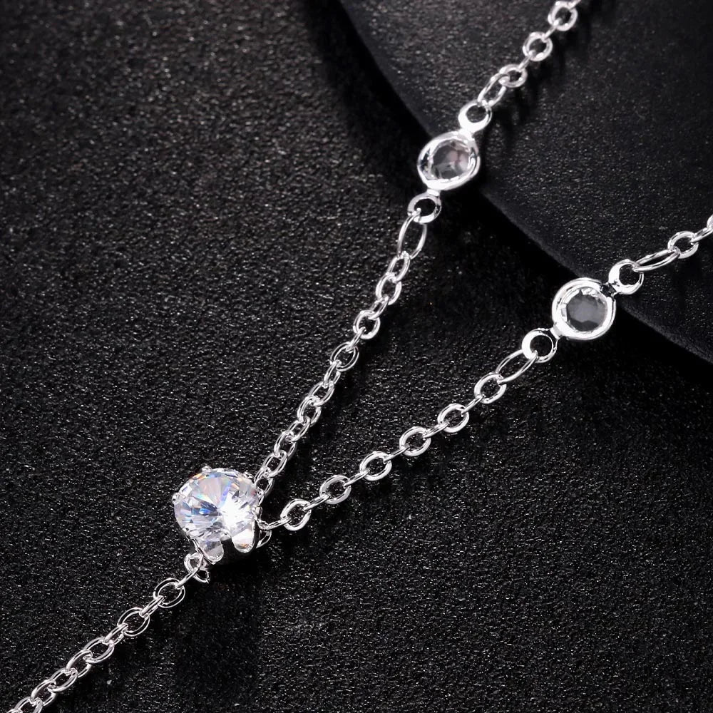 Rhinestone Cross Body Jewelry Chain for Beach Fashion - Smarsty