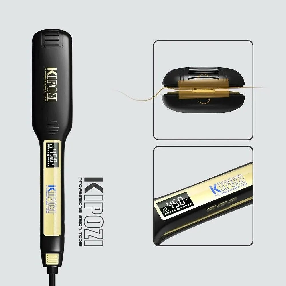 KIPOZI Professional Titanium Flat Iron with LCD Display - Smarsty