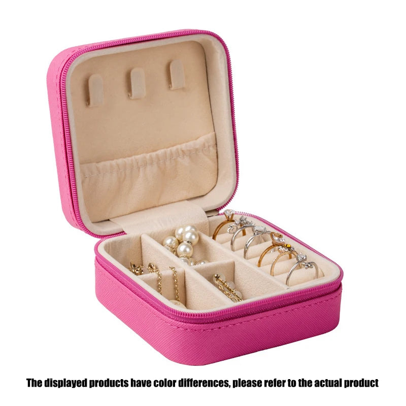 Leather Jewelry Case Travel Organizer with Compartments - Smarsty