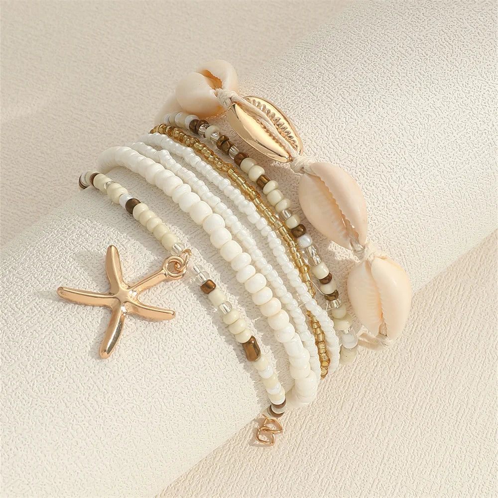 Bohemian Ocean Style Starfish Shell Bracelets for Women - Smarsty