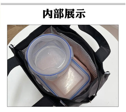 Large Insulated Lunch Bag With Aluminum Foil Top Handle - Smarsty