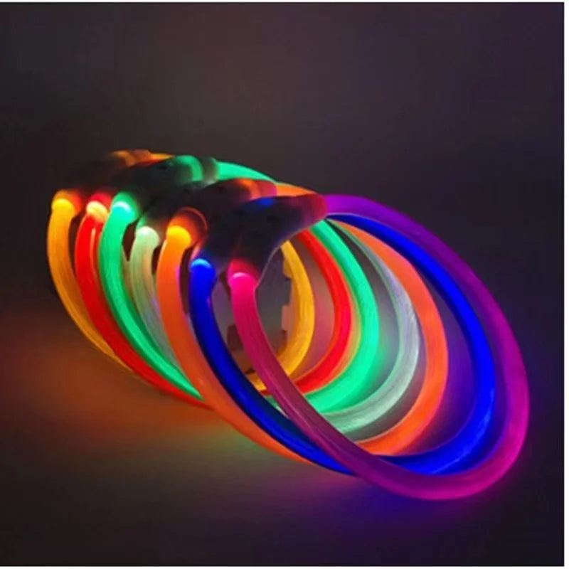 USB Rechargeable LED Dog Collar for Night Safety - Smarsty