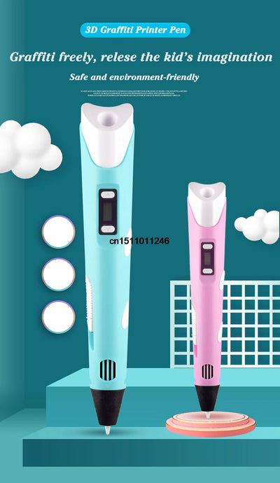 3D Pen 3d Printing Pen Children DIY Drawing Pens PLA Filament Birthday Christmas Boys Girls Gift For Kids With Travel Case - Smarsty