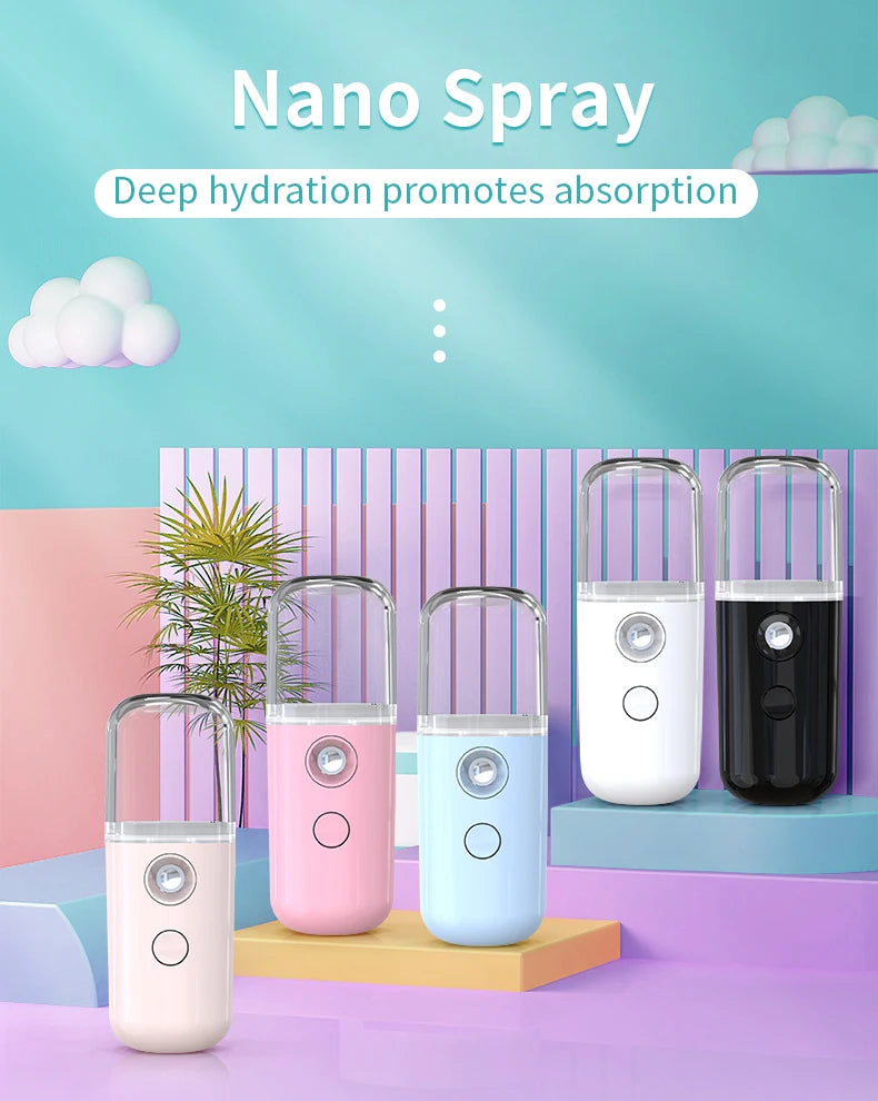 Portable Rechargeable Mini Facial Steamer for Hydration - Smarsty