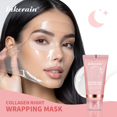 Night Collagen Wrapping Mask Rejuvenation Moisturizing Brightening Korean Face Mask Make Glowy Skin Elasticity Facial Mask - Smarsty