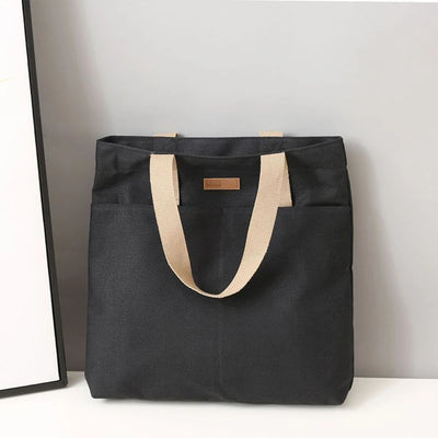 Canvas Tote Bag Large Capacity Womens Handbag For Commuting - Smarsty
