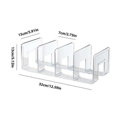 4 Slots Handbag Storage Racks Transparent Wardrobe Divider Shelf Acrylic Storage Holder Closet Organizer Bags Display Racks by Smarsty