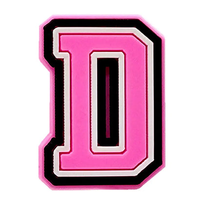 Pink Letter Shoe Charms for Crocs Accessories Women Clogs Pins Men Badge Kids Jeans Girls Decorations Buckle Shoes Accessories