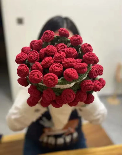 Handmade Crochet Rose Blanket for Cozy Comfort - Smarsty