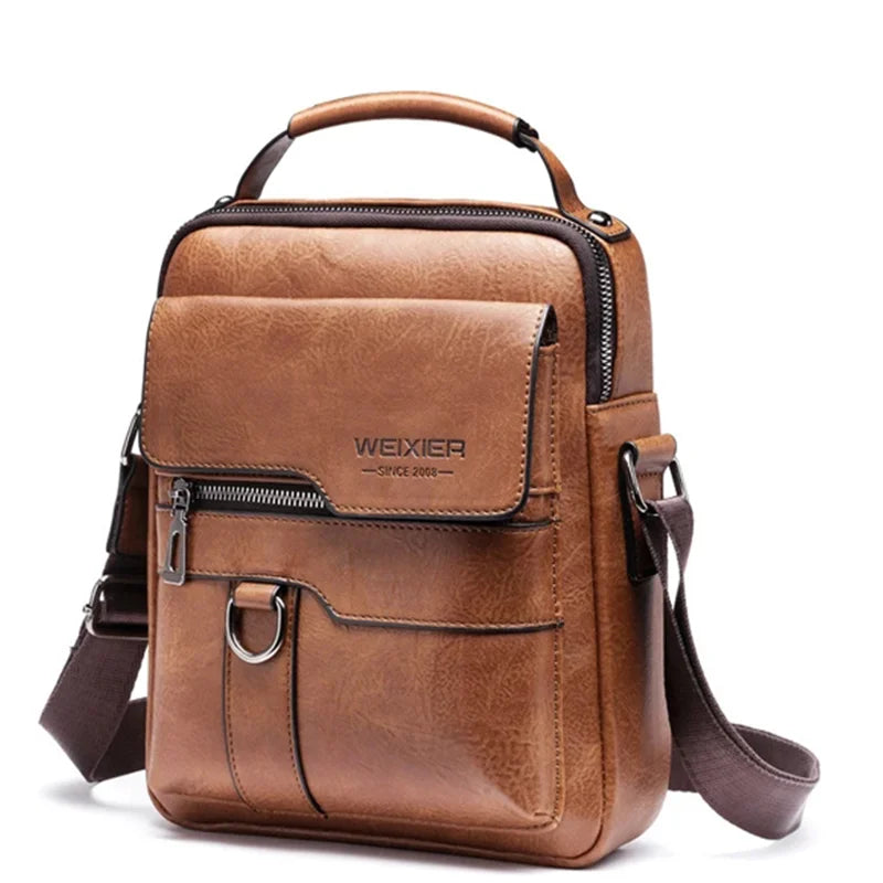 Mens PU Leather Shoulder Bag Crossbody for Travel Everyday - Smarsty