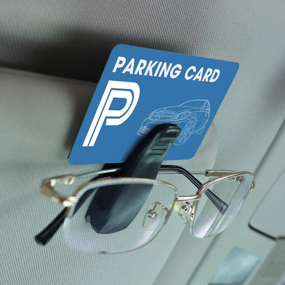 Car Visor Clip Glasses Holder Rotates 180 Degrees Card Slot - Smarsty
