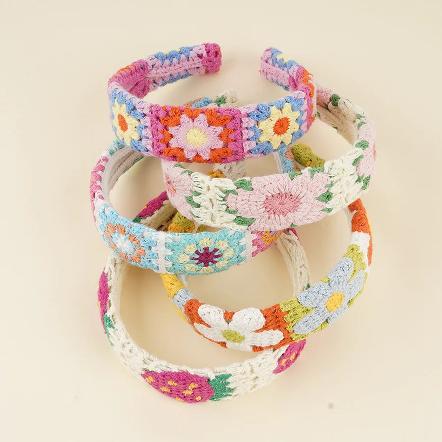 Knitted Headband Bohemian Handmade Summer Seaside Cotton - Smarsty