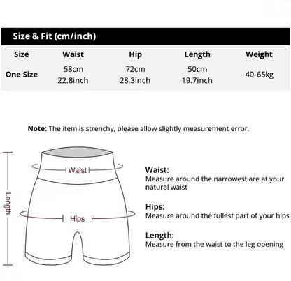 High Waist Sports Biker Shorts Women Naked Feeling Workout Push Up Leggings Tummy Control Yoga Running Fitness Gym Slim Pants - Smarsty