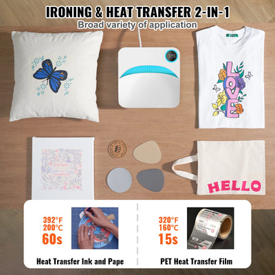 SucceBuy 9x9/12x10 in Portable Heat Press Machine DIY Shirt Printing Multifunctional Sublimation Transfer HTV Vinyl T-shirt Bag - Smarsty