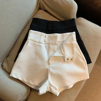 Women Shorts Mooyufon Black Shorts Women Harajuku Elegance High Waisted Shorts A Line Slim Casual Hot Girl Straight Pants Sexy - Smarsty