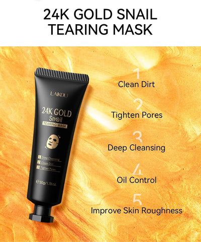 24K Gold Sakura Peeling Face Mask for Anti Aging - Smarsty