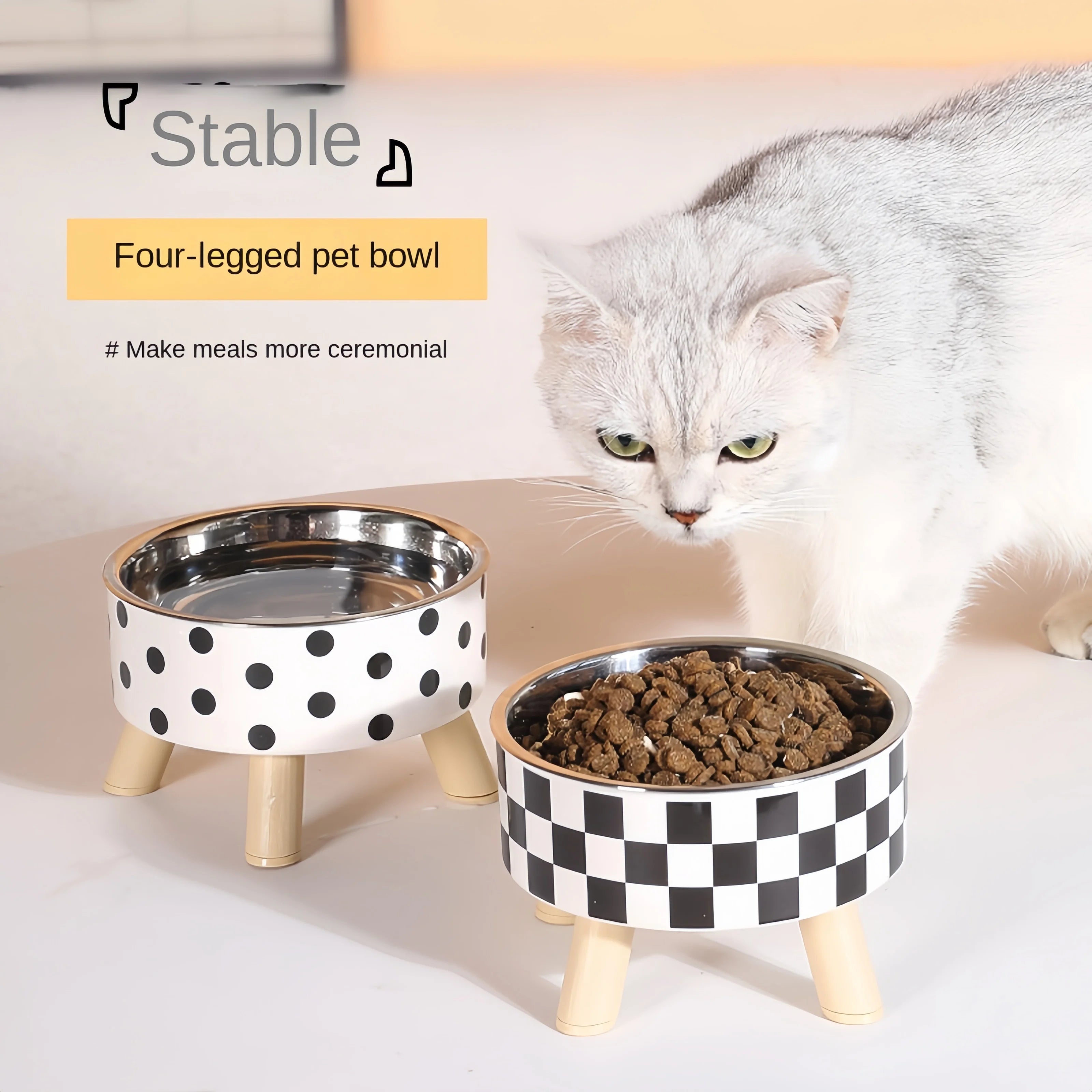 Elevated Cat Feeder Bowl for Comfortable Feeding - Smarsty