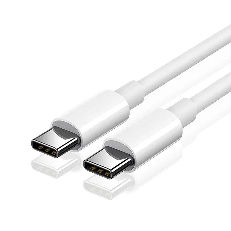 3PCS PD 100W USB C to USB Type C Cable Fast Charge Data Cable For Iphone 15 15Pro Huawei Samsung Xiaomi Data Line White 1M 2M - Smarsty