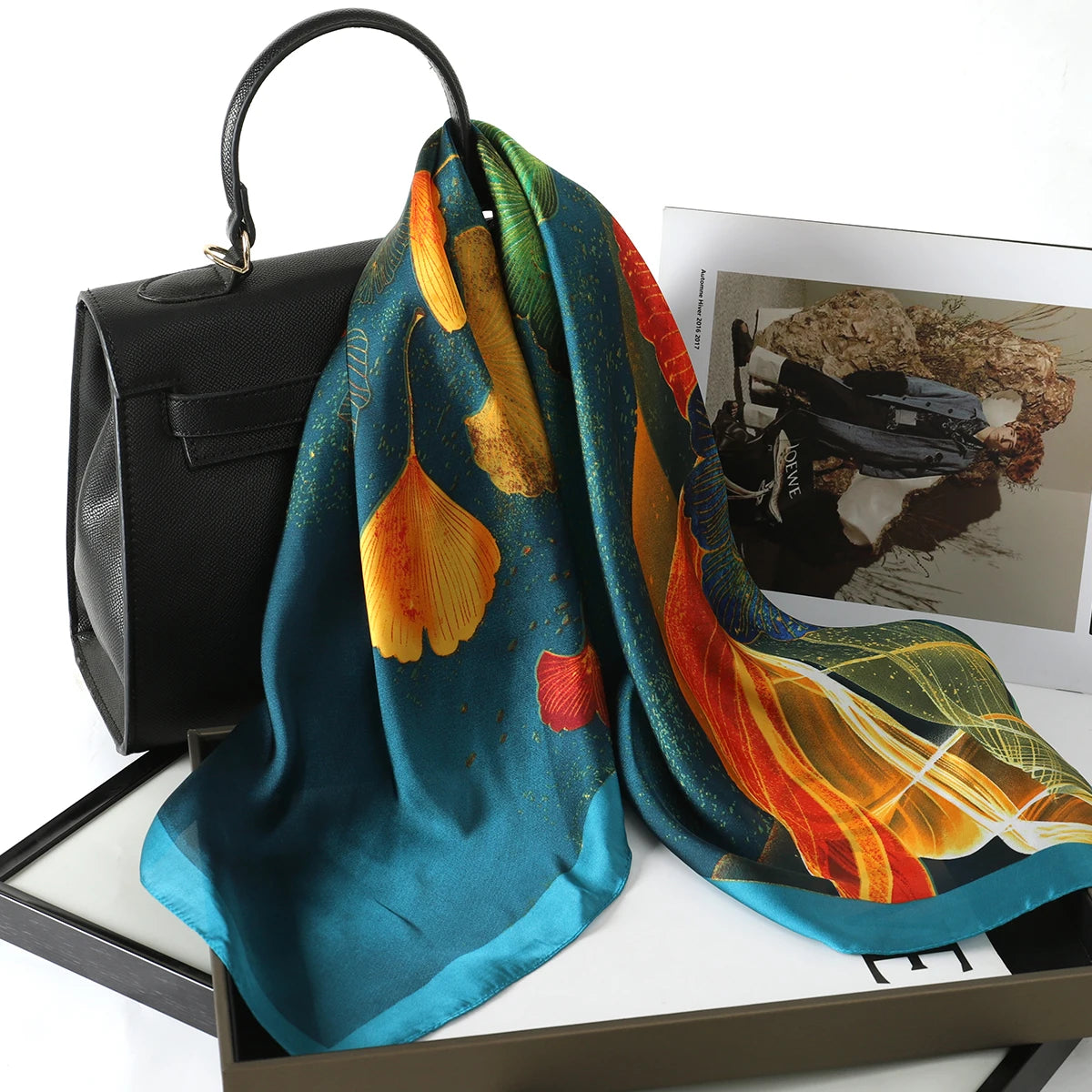 Luxury Silk Satin Scarf for Women with Sun Protection - Smarsty