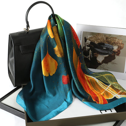 Luxury Silk Satin Scarf for Women with Sun Protection - Smarsty